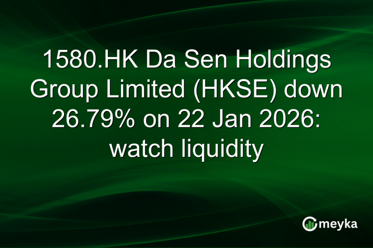 1580.HK Da Sen Holdings Group Limited (HKSE) down 26.79% on 22 Jan 2026: watch liquidity
