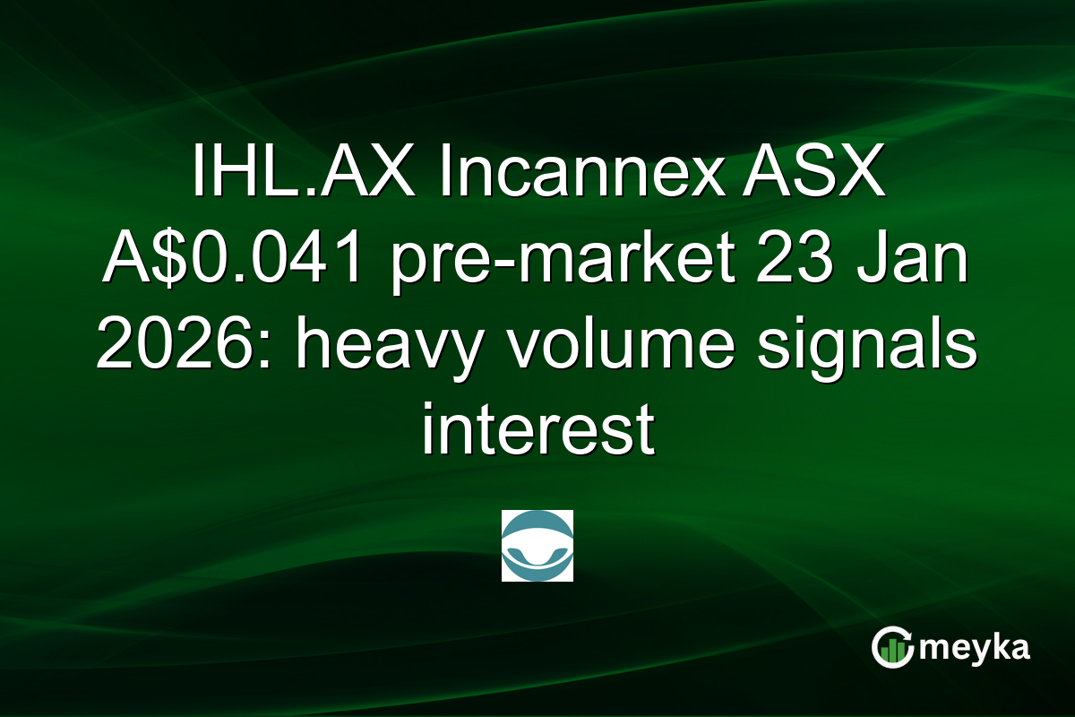 IHL.AX Incannex ASX A$0.041 pre-market 23 Jan 2026: heavy volume signals interest