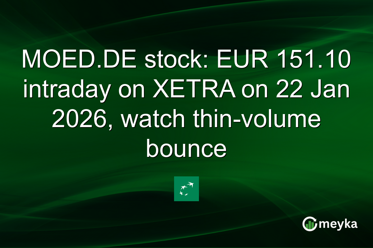 MOED.DE stock: EUR 151.10 intraday on XETRA on 22 Jan 2026, watch thin-volume bounce