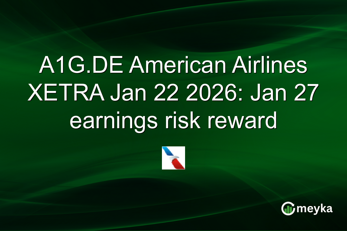 A1G.DE American Airlines XETRA Jan 22 2026: Jan 27 earnings risk reward