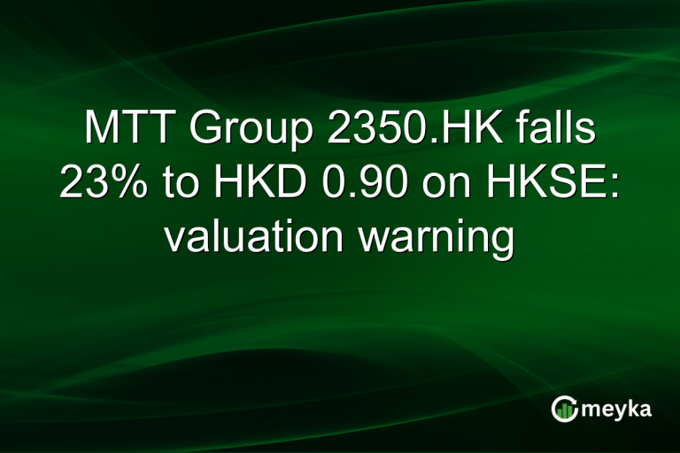 MTT Group 2350.HK falls 23% to HKD 0.90 on HKSE: valuation warning