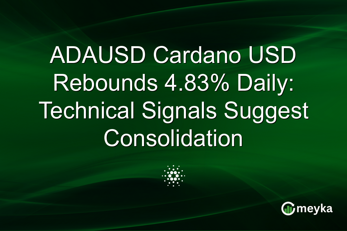 ADAUSD Cardano USD Rebounds 4.83% Daily: Technical Signals Suggest Consolidation