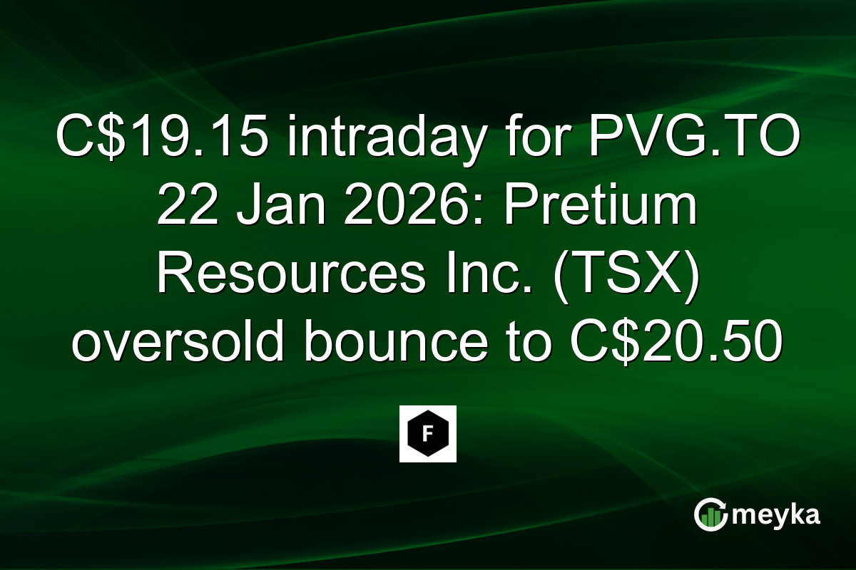 C$19.15 intraday for PVG.TO 22 Jan 2026: Pretium Resources Inc. (TSX) oversold bounce to C$20.50