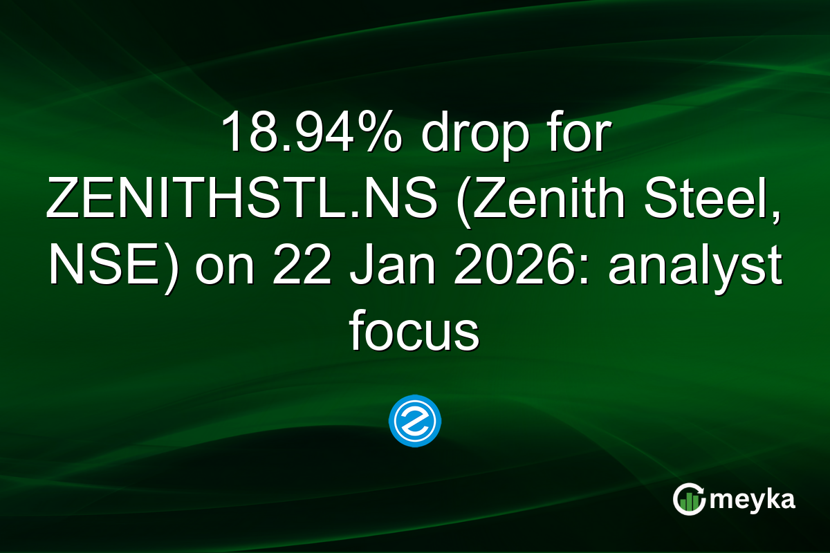 18.94% drop for ZENITHSTL.NS (Zenith Steel, NSE) on 22 Jan 2026: analyst focus