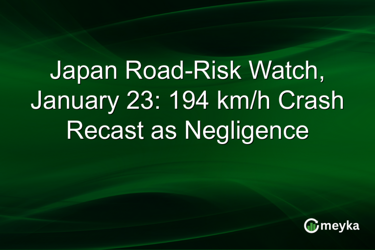 Japan Road-Risk Watch, January 23: 194 km/h Crash Recast as Negligence