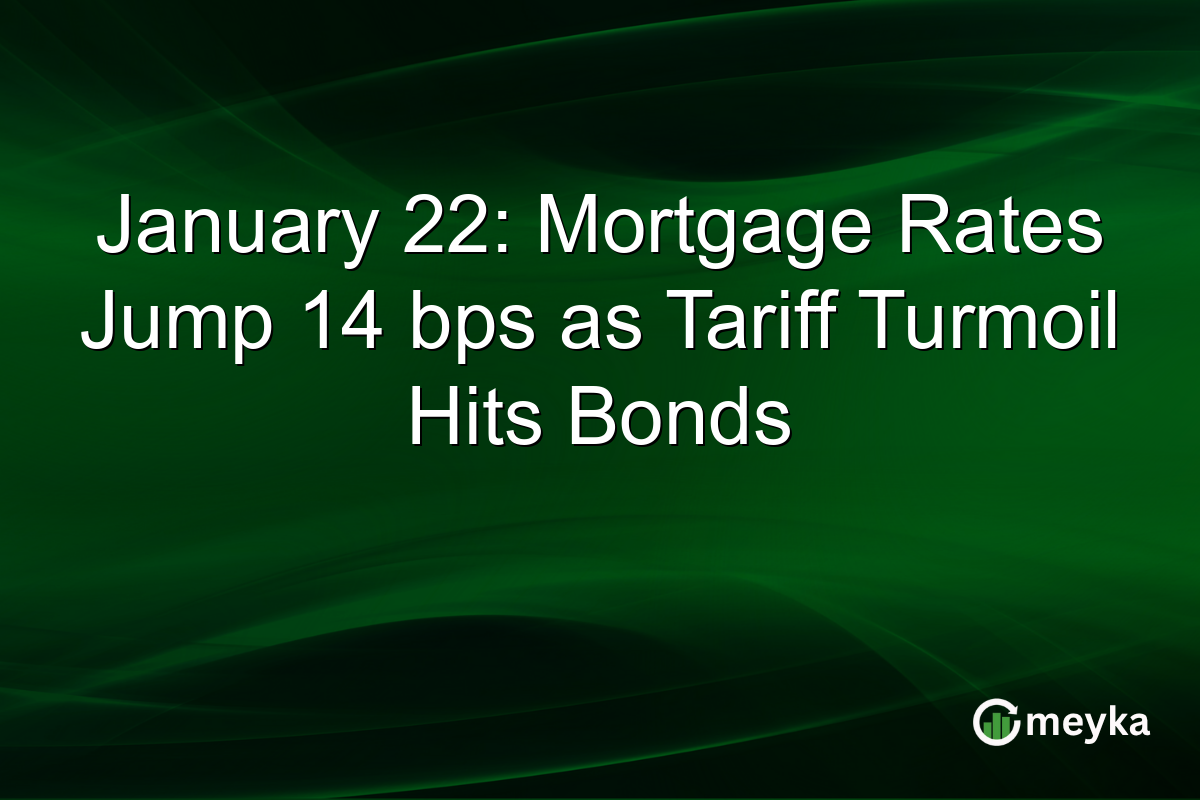January 22: Mortgage Rates Jump 14 bps as Tariff Turmoil Hits Bonds