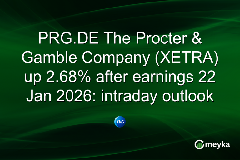 PRG.DE The Procter & Gamble Company (XETRA) up 2.68% after earnings 22 Jan 2026: intraday outlook