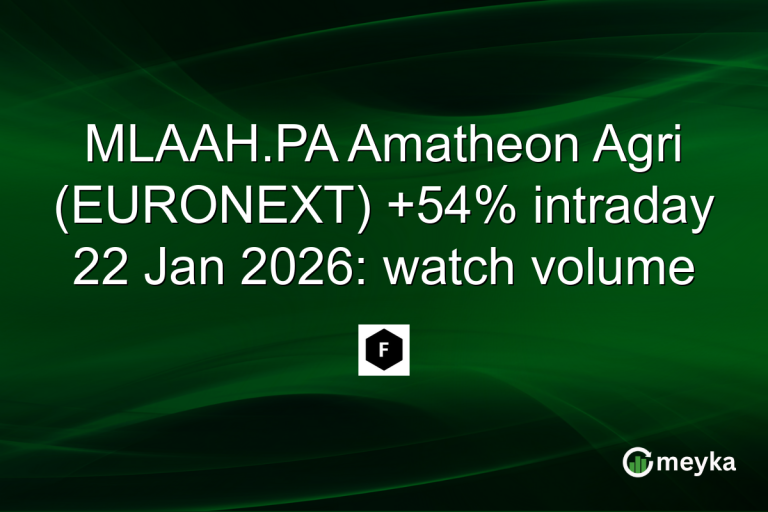 MLAAH.PA Amatheon Agri (EURONEXT) +54% intraday 22 Jan 2026: watch volume