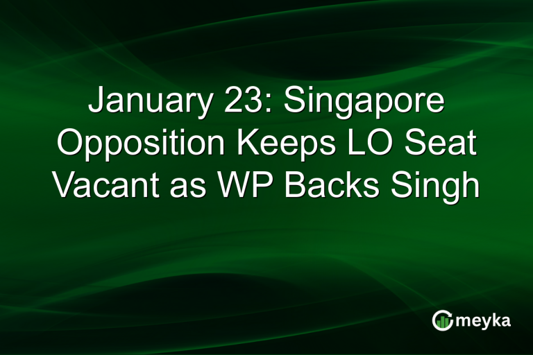 January 23: Singapore Opposition Keeps LO Seat Vacant as WP Backs Singh