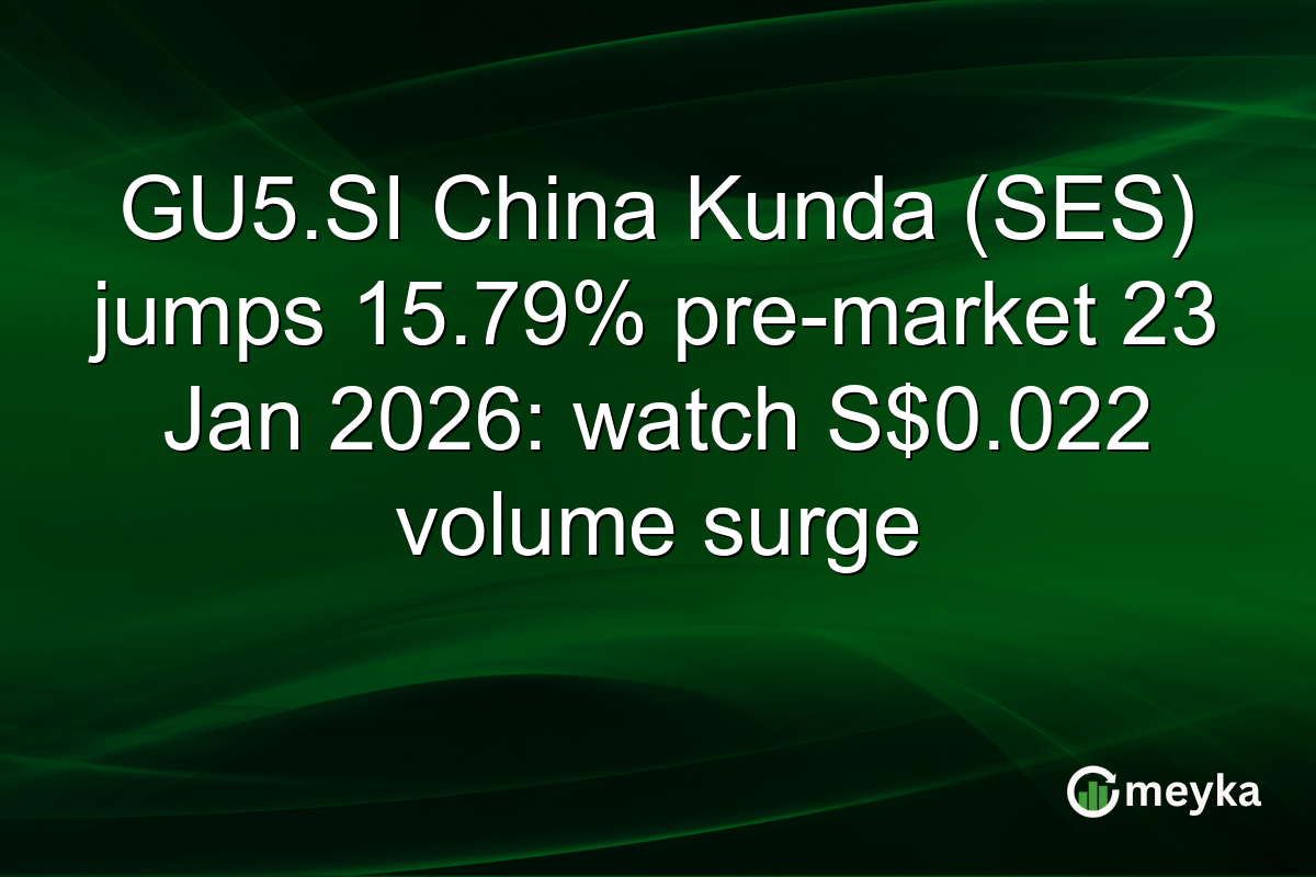 GU5.SI China Kunda (SES) jumps 15.79% pre-market 23 Jan 2026: watch S$0.022 volume surge