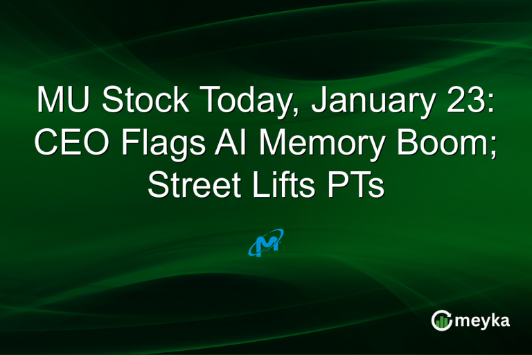 MU Stock Today, January 23: CEO Flags AI Memory Boom; Street Lifts PTs