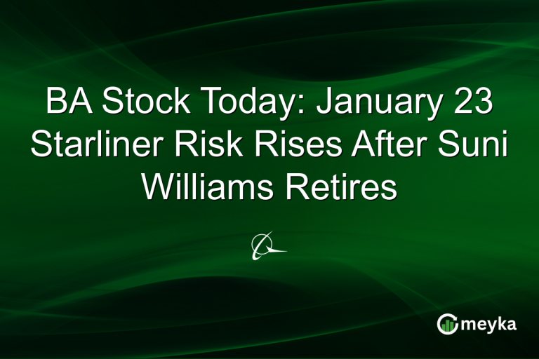 BA Stock Today: January 23 Starliner Risk Rises After Suni Williams Retires