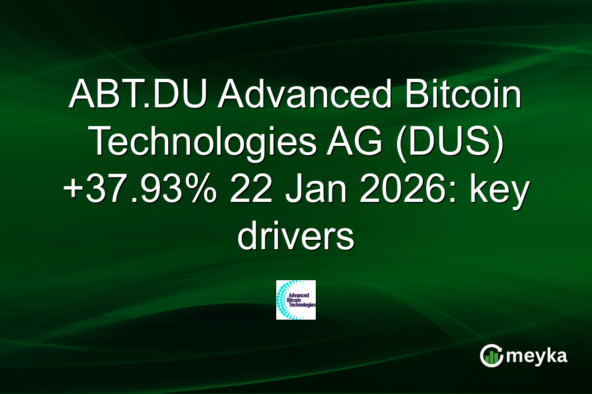ABT.DU Advanced Bitcoin Technologies AG (DUS) +37.93% 22 Jan 2026: key drivers
