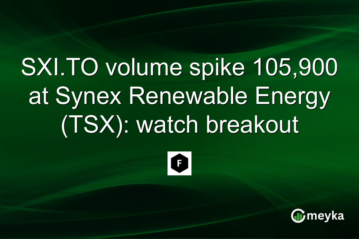 SXI.TO volume spike 105,900 at Synex Renewable Energy (TSX): watch breakout
