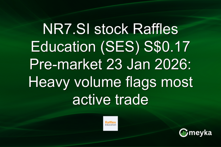 NR7.SI stock Raffles Education (SES) S$0.17 Pre-market 23 Jan 2026: Heavy volume flags most active trade