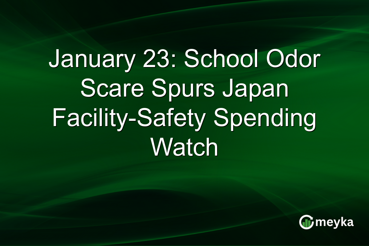 January 23: School Odor Scare Spurs Japan Facility-Safety Spending Watch