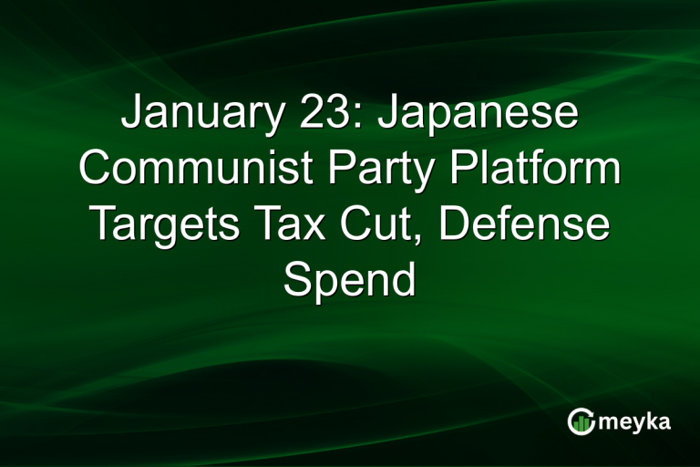 January 23: Japanese Communist Party Platform Targets Tax Cut, Defense Spend