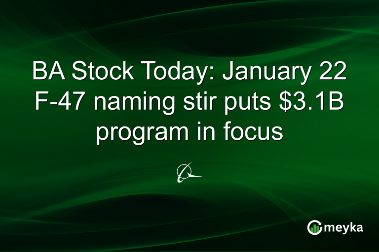 BA Stock Today: January 22 F-47 naming stir puts $3.1B program in focus