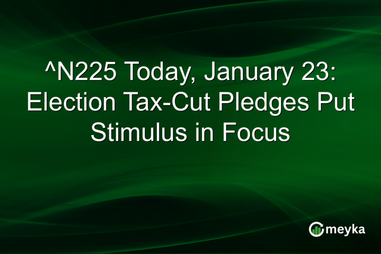 ^N225 Today, January 23: Election Tax-Cut Pledges Put Stimulus in Focus
