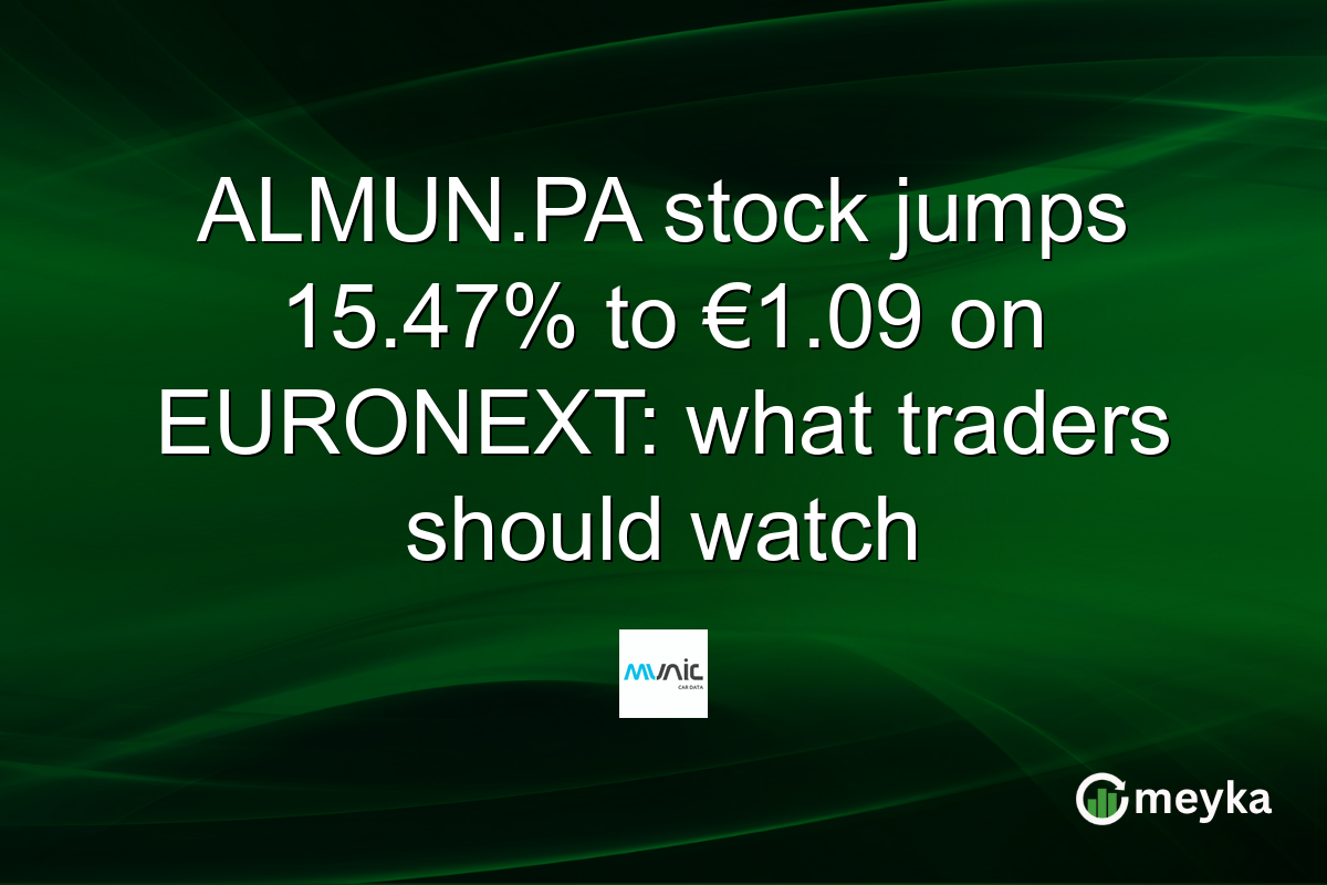 ALMUN.PA stock jumps 15.47% to €1.09 on EURONEXT: what traders should watch
