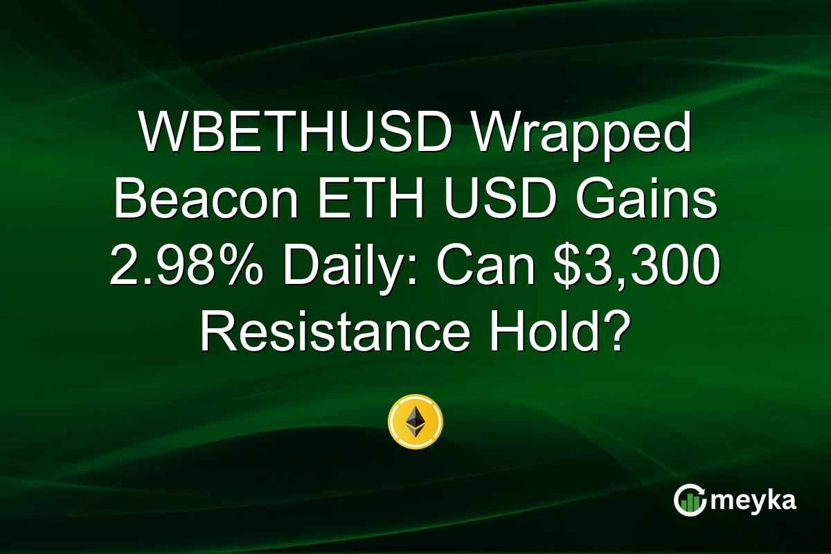 WBETHUSD Wrapped Beacon ETH USD Gains 2.98% Daily: Can $3,300 Resistance Hold?