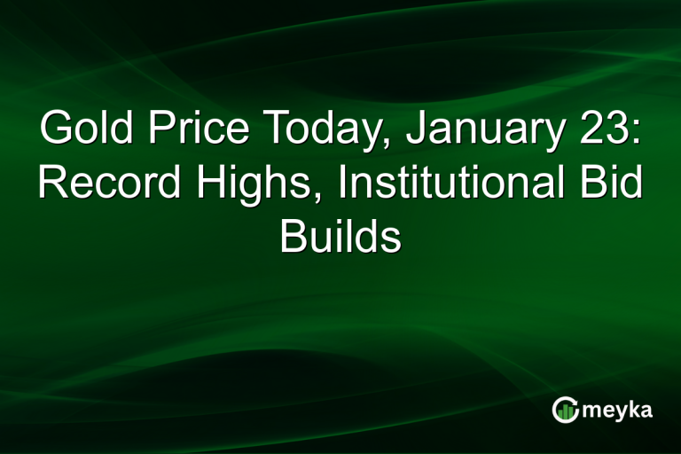 Gold Price Today, January 23: Record Highs, Institutional Bid Builds