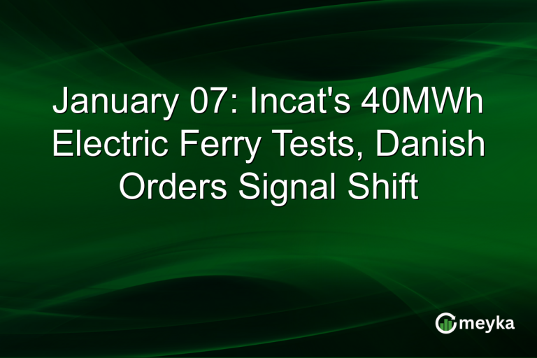 January 07: Incat's 40MWh Electric Ferry Tests, Danish Orders Signal Shift