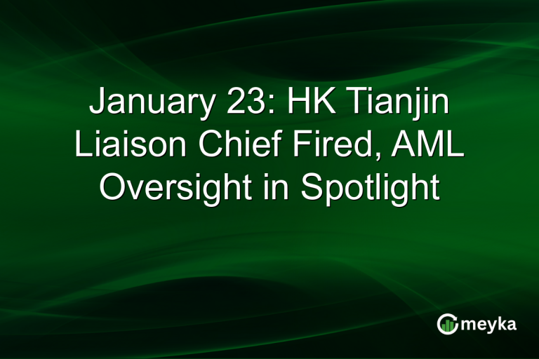 January 23: HK Tianjin Liaison Chief Fired, AML Oversight in Spotlight