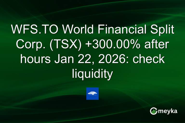 WFS.TO World Financial Split Corp. (TSX) +300.00% after hours Jan 22, 2026: check liquidity