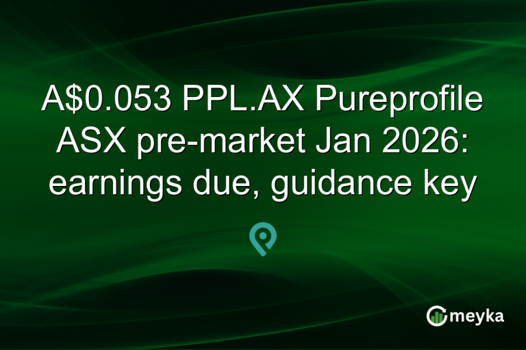 A$0.053 PPL.AX Pureprofile ASX pre-market Jan 2026: earnings due, guidance key
