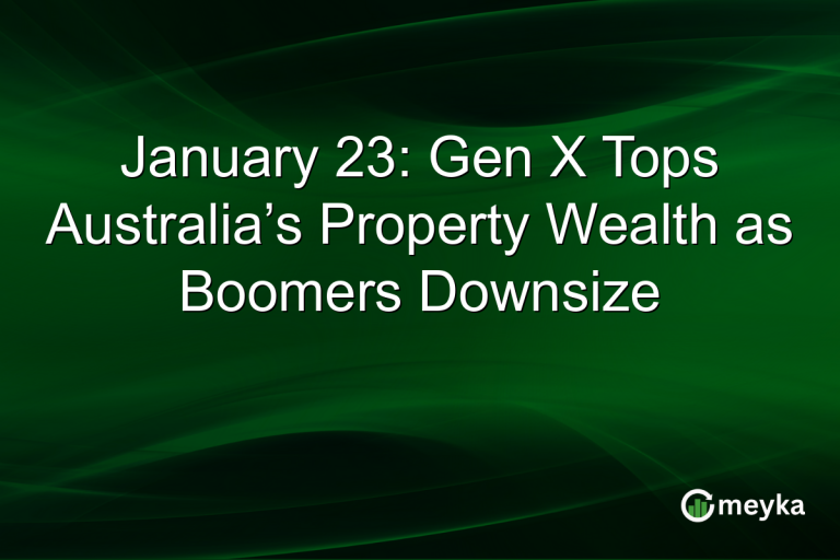 January 23: Gen X Tops Australia’s Property Wealth as Boomers Downsize