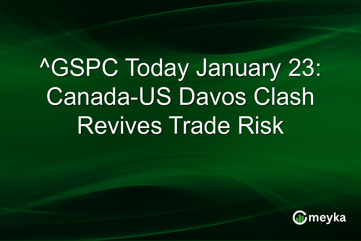 ^GSPC Today January 23: Canada-US Davos Clash Revives Trade Risk