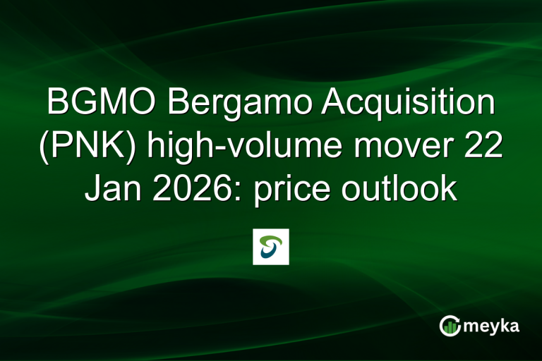 BGMO Bergamo Acquisition (PNK) high-volume mover 22 Jan 2026: price outlook