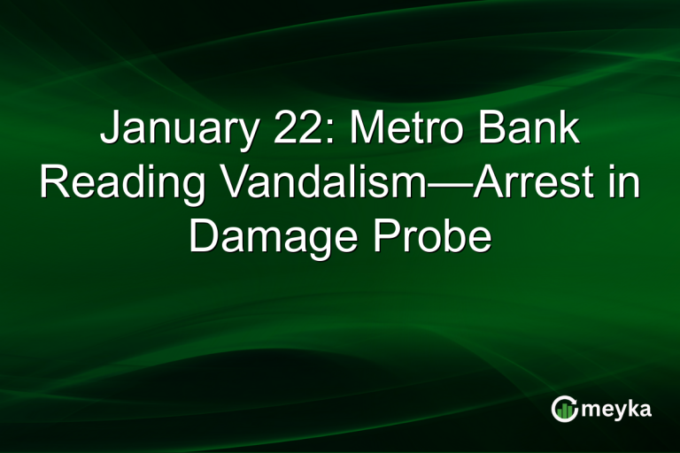 January 22: Metro Bank Reading Vandalism—Arrest in Damage Probe
