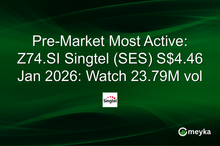 Pre-Market Most Active: Z74.SI Singtel (SES) S$4.46 Jan 2026: Watch 23.79M vol