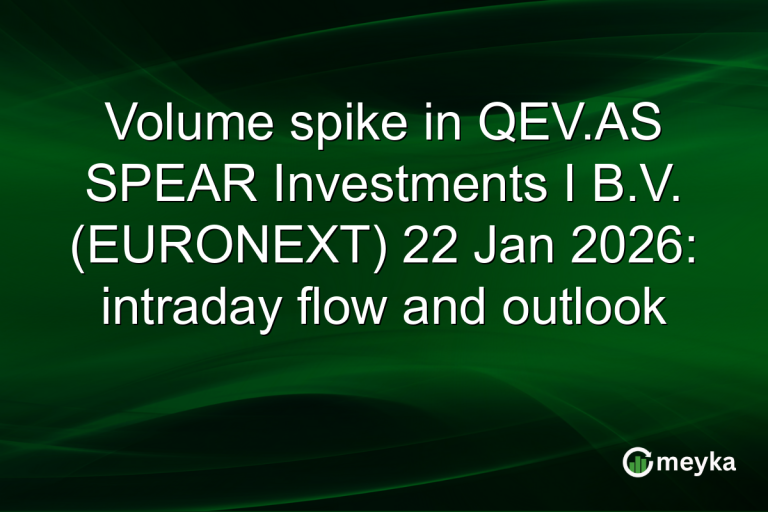 Volume spike in QEV.AS SPEAR Investments I B.V. (EURONEXT) 22 Jan 2026: intraday flow and outlook