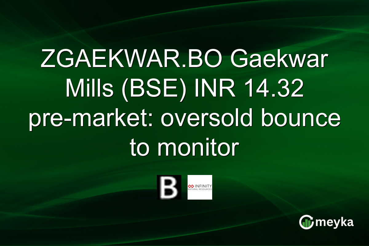 ZGAEKWAR.BO Gaekwar Mills (BSE) INR 14.32 pre-market: oversold bounce to monitor