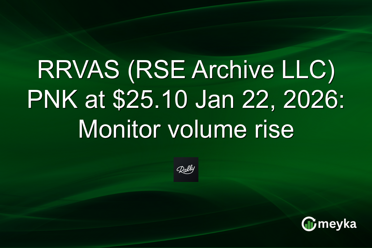 RRVAS (RSE Archive LLC) PNK at $25.10 Jan 22, 2026: Monitor volume rise