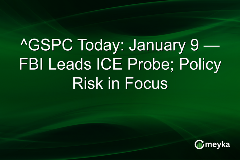 ^GSPC Today: January 9 — FBI Leads ICE Probe; Policy Risk in Focus