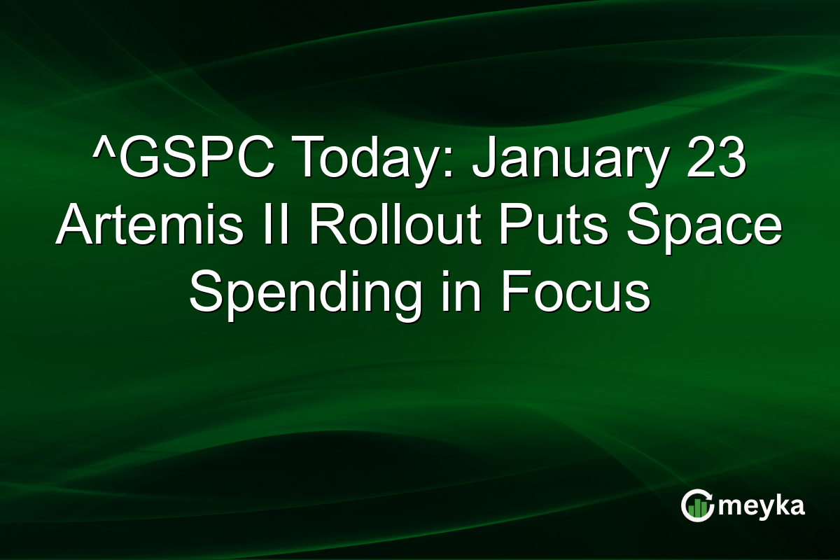 ^GSPC Today: January 23 Artemis II Rollout Puts Space Spending in Focus