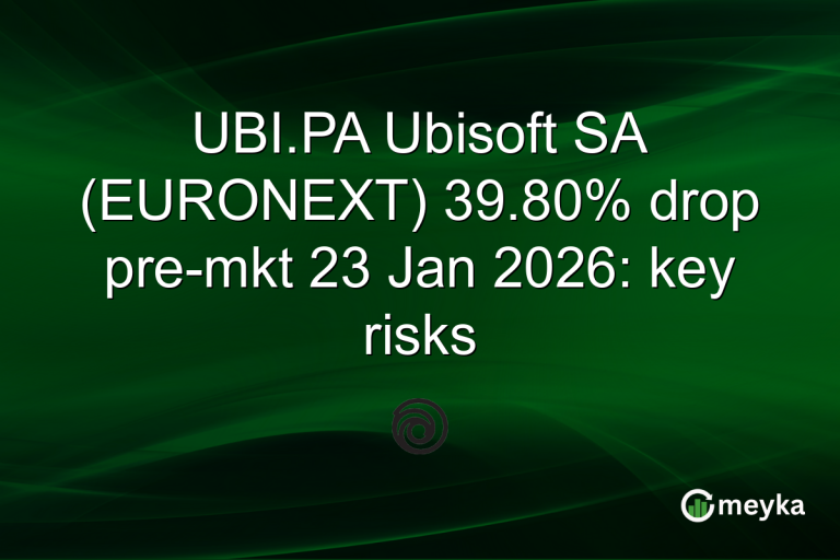 UBI.PA Ubisoft SA (EURONEXT) 39.80% drop pre-mkt 23 Jan 2026: key risks