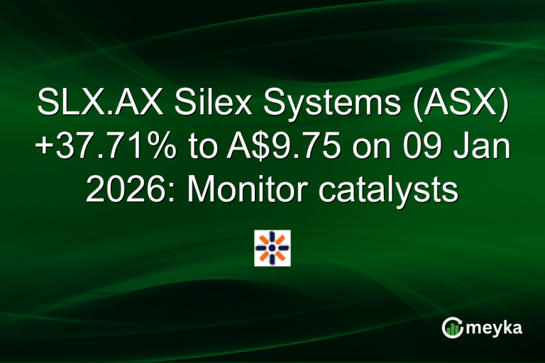 SLX.AX Silex Systems (ASX) +37.71% to A$9.75 on 09 Jan 2026: Monitor catalysts