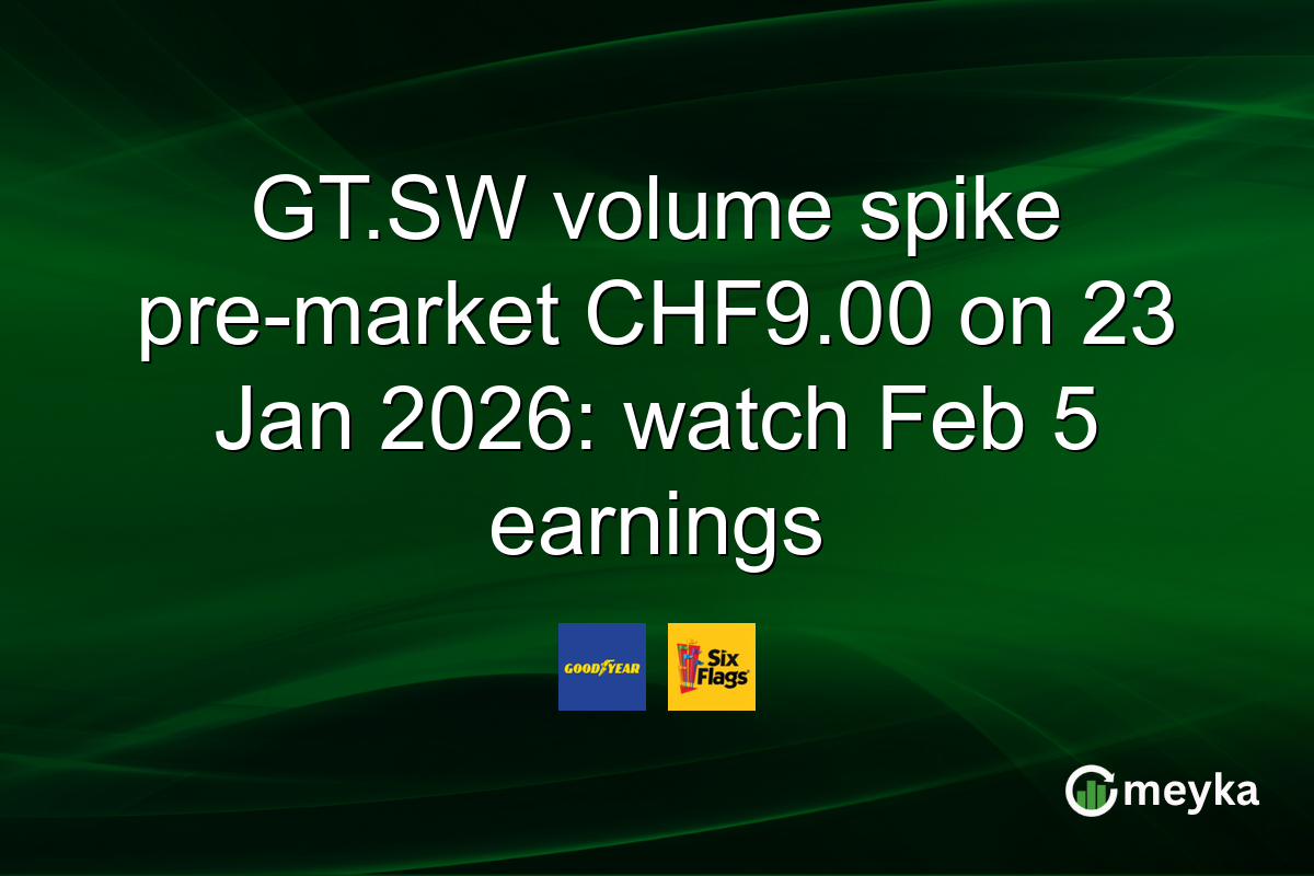 GT.SW volume spike pre-market CHF9.00 on 23 Jan 2026: watch Feb 5 earnings