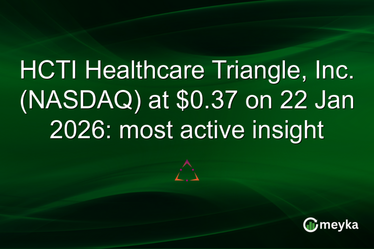 HCTI Healthcare Triangle, Inc. (NASDAQ) at $0.37 on 22 Jan 2026: most active insight