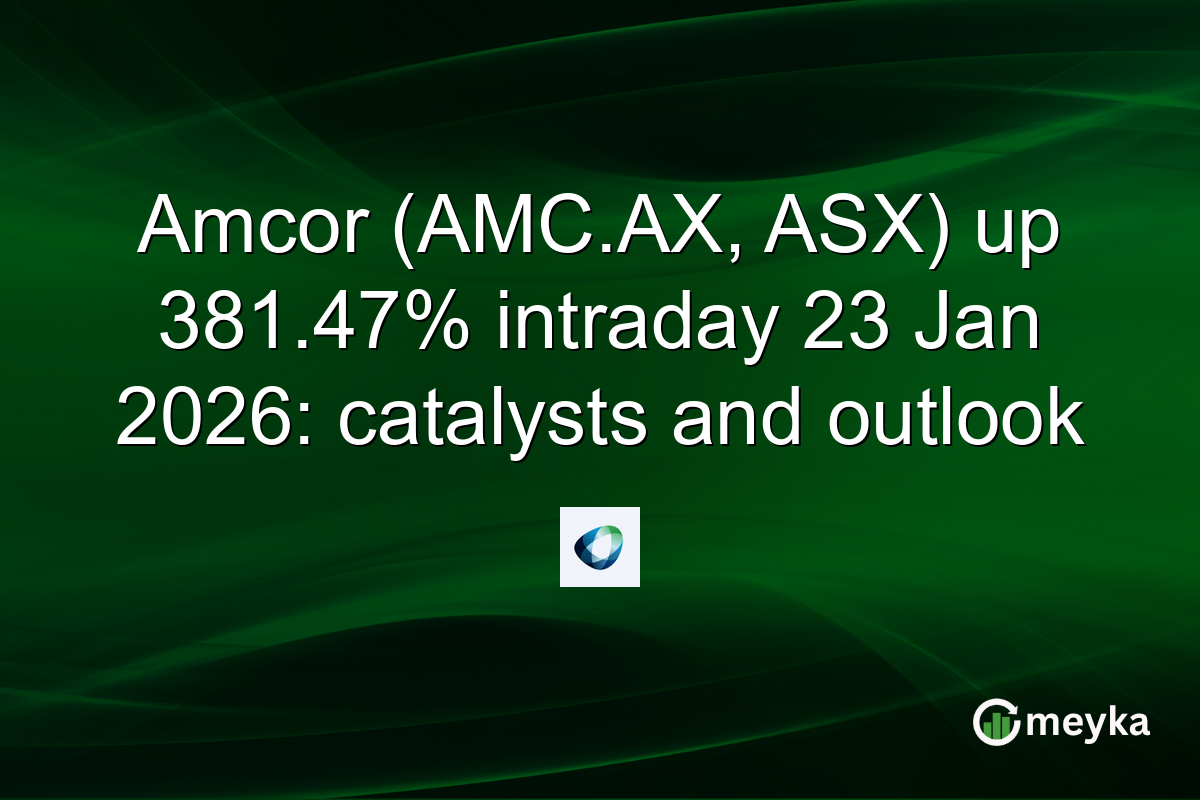 Amcor (AMC.AX, ASX) up 381.47% intraday 23 Jan 2026: catalysts and outlook