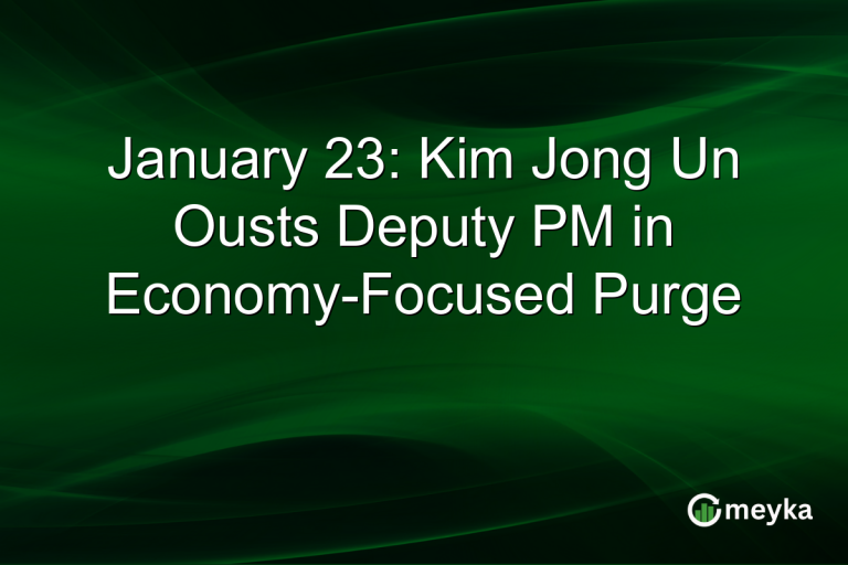 January 23: Kim Jong Un Ousts Deputy PM in Economy-Focused Purge