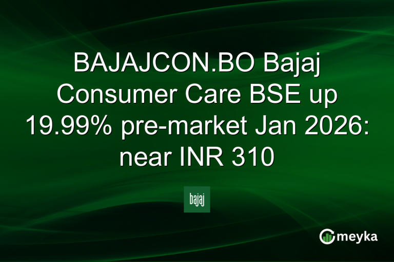 BAJAJCON.BO Bajaj Consumer Care BSE up 19.99% pre-market Jan 2026: near INR 310