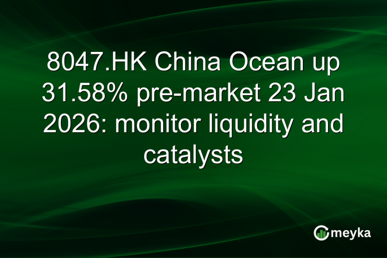 8047.HK China Ocean up 31.58% pre-market 23 Jan 2026: monitor liquidity and catalysts