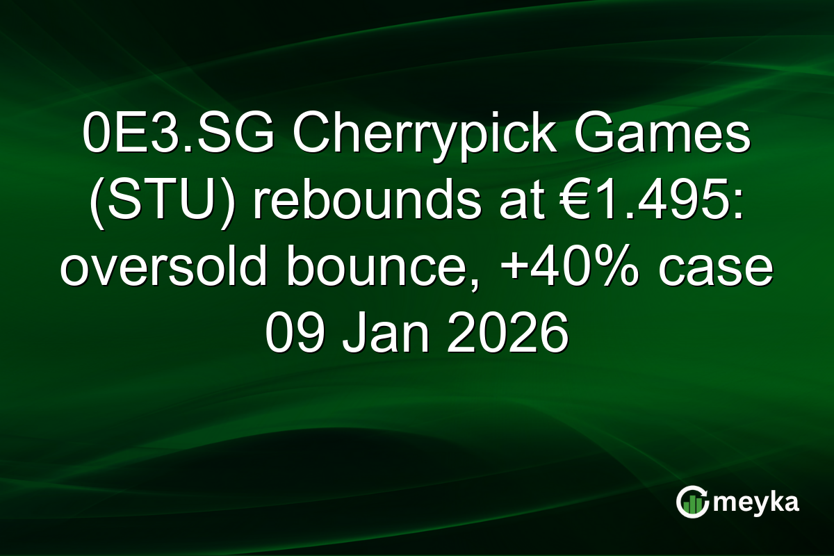 0E3.SG Cherrypick Games (STU) rebounds at €1.495: oversold bounce, +40% case 09 Jan 2026