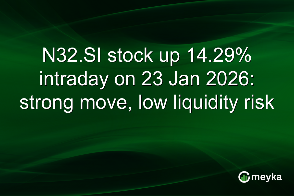N32.SI stock up 14.29% intraday on 23 Jan 2026: strong move, low liquidity risk